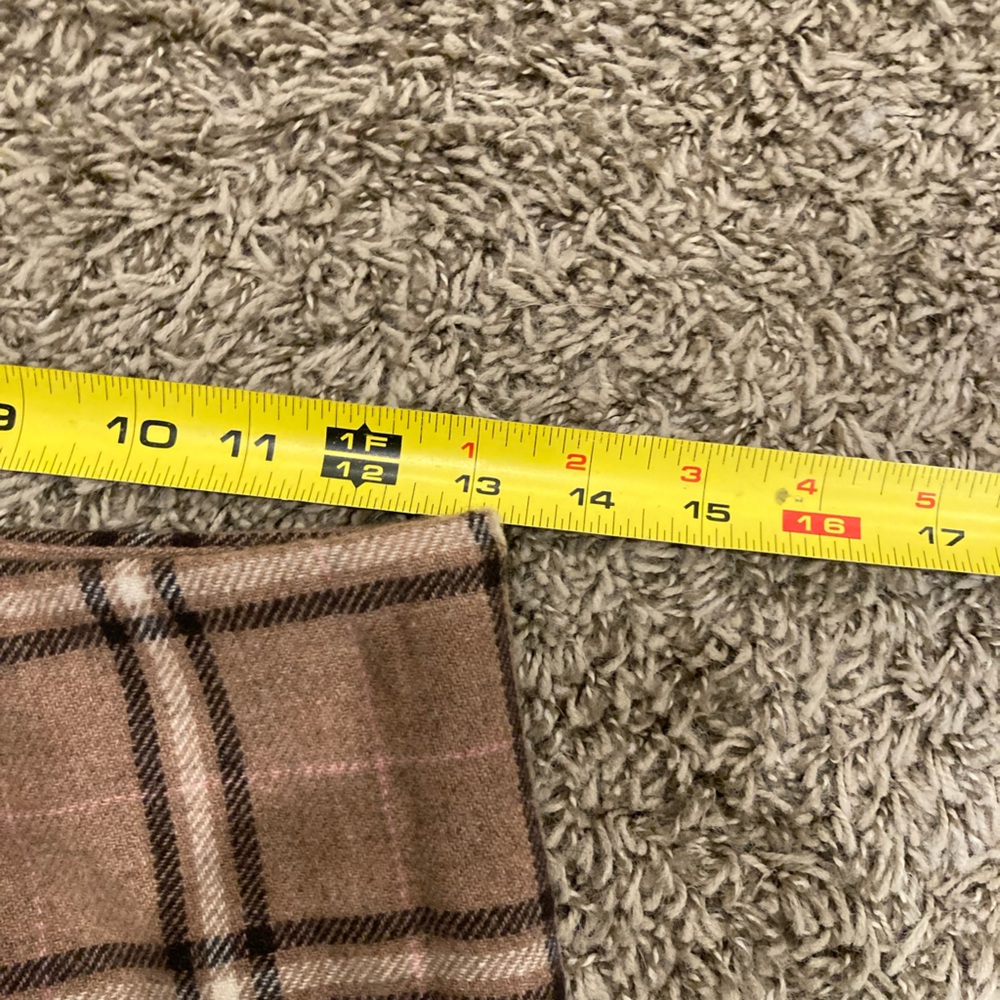 Ann Taylor Brown Plaid Sz 4 90% Wool Mini Collegiate Preppy Dark/Light Academia - Picture 10 of 12